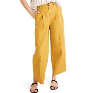 Madewell cropped, pleated pants